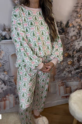 Christmas Trees and Bows Pajama Set (Buy 2 Free Shipping)