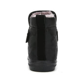 (Limited Time 70% Discount Event) Men's 2024 Winter New Warm Waterproof Non-Slip Puncture-Resistant Velcro Slip-On Snow Boots Ankle Support Orthopedic Wide Toe Arch Support Cotton Shoes