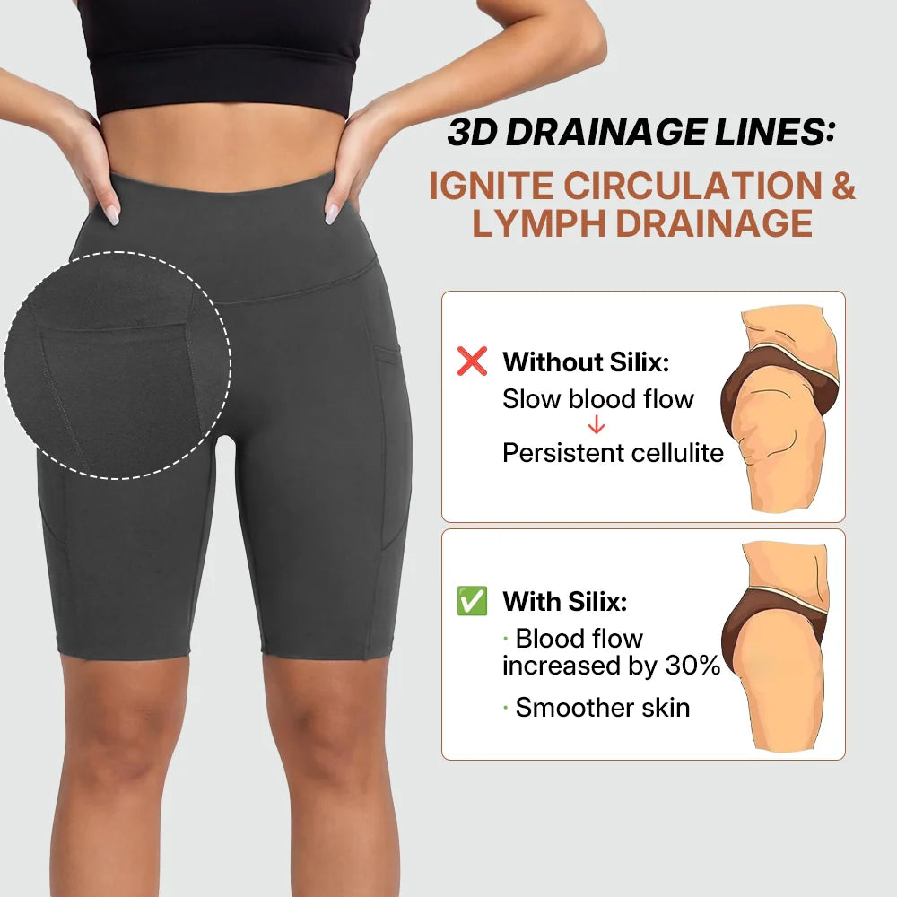 Pocket 3D Anti-Cellulite Sculpting Short Leggings