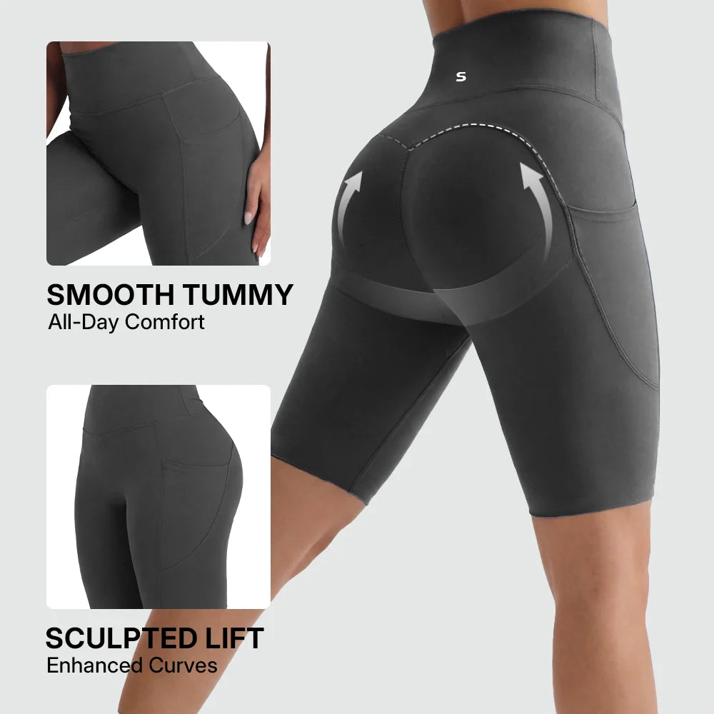 Pocket 3D Anti-Cellulite Sculpting Short Leggings