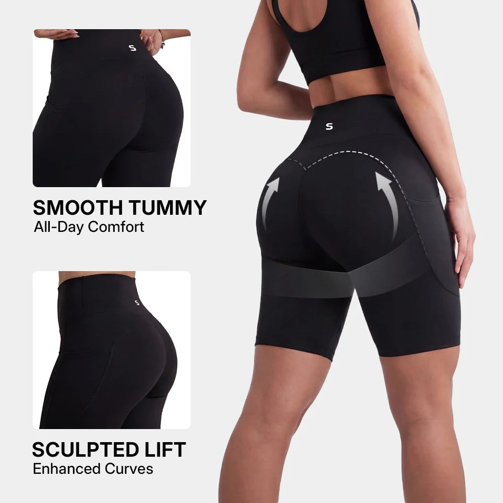 Pocket 3D Anti-Cellulite Sculpting Short Leggings