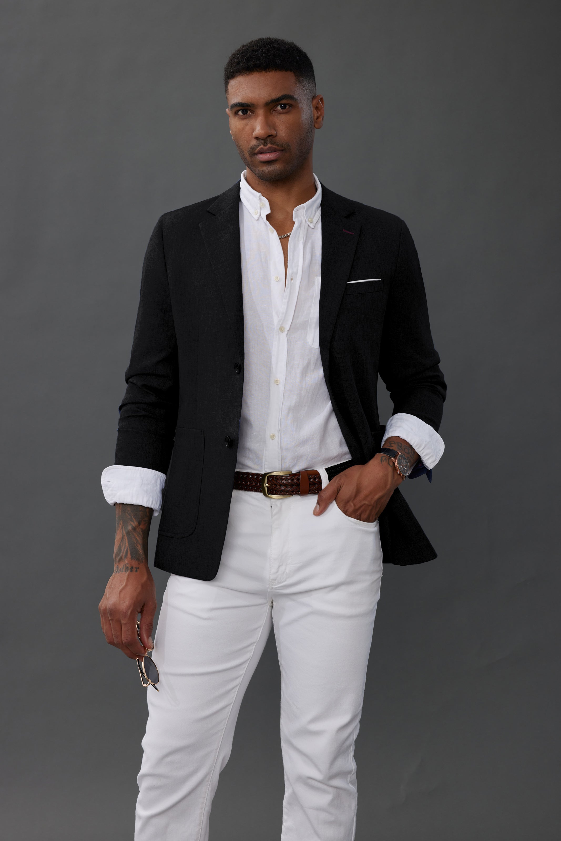 Men's Casual Sport Coat Blazer Two Buttons Lightweight Business Jackets