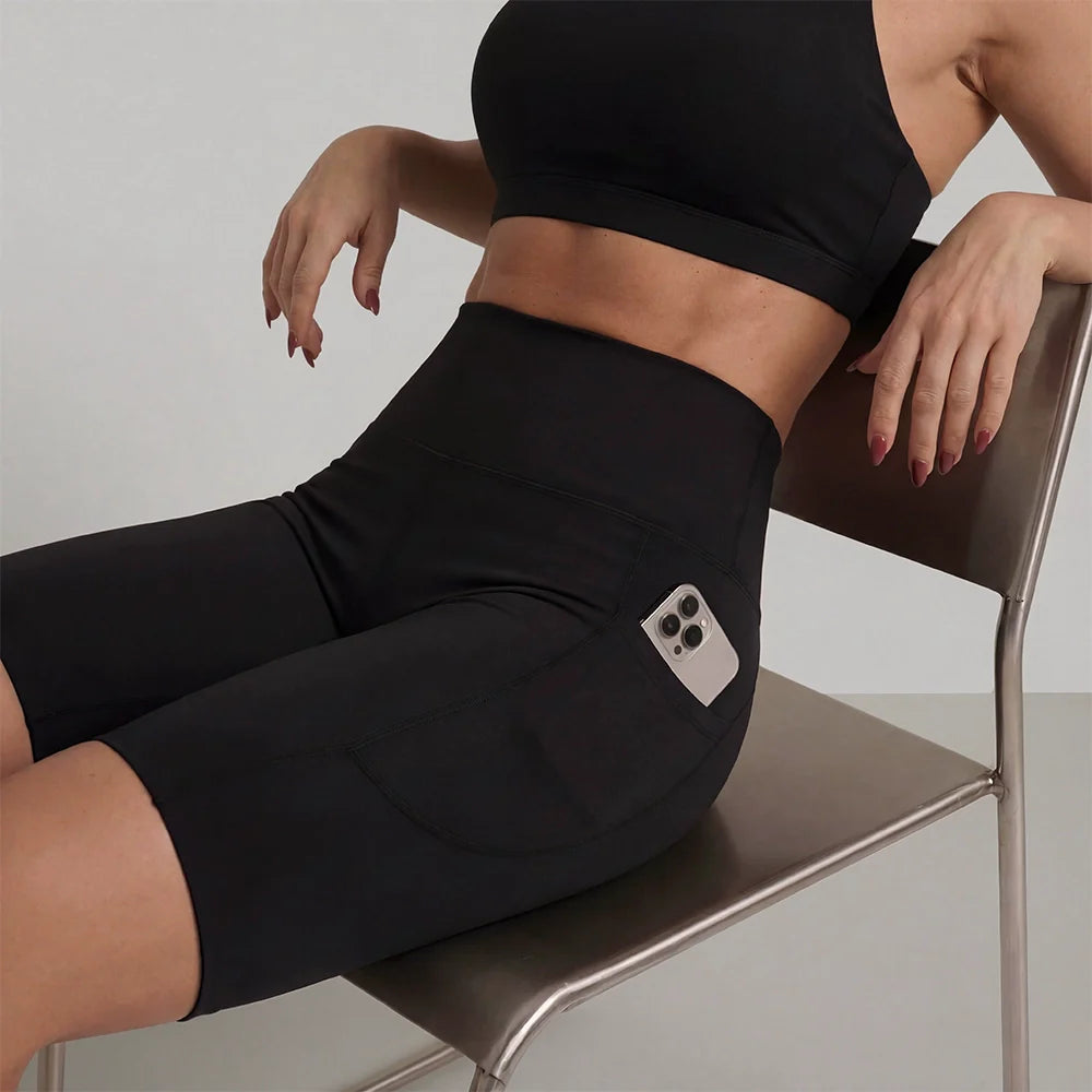 Pocket 3D Anti-Cellulite Sculpting Short Leggings