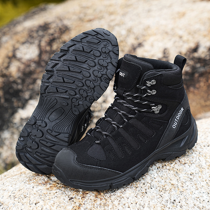 (⏰ Clearance Event 49% OFF) Men's High Top Wide Toe Arch Support Orthopedic Tactical Boots Comfortable Non-slip Durable Hiking Boots