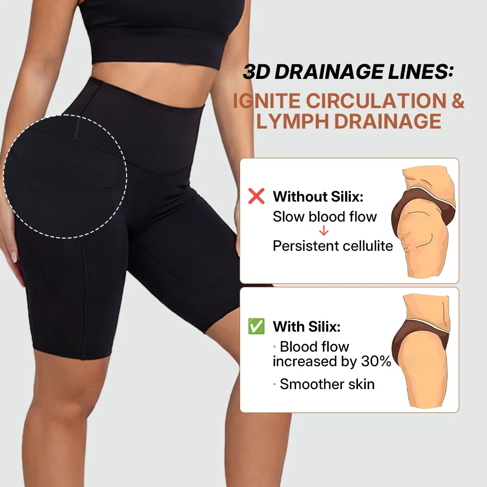 Pocket 3D Anti-Cellulite Sculpting Short Leggings
