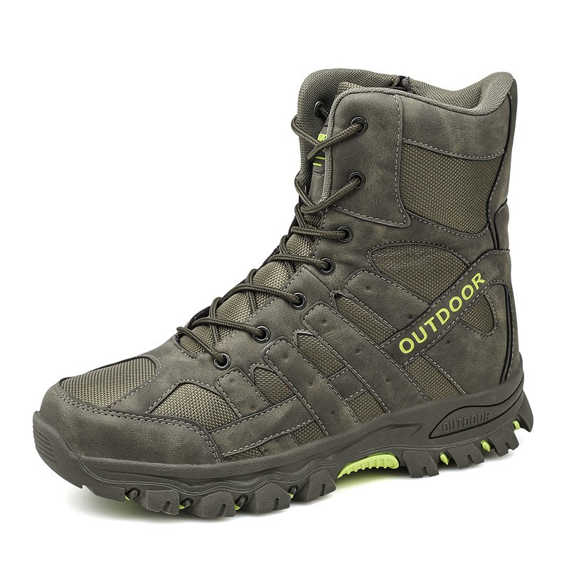 (⏰Limited Time Discount 49% off) Men's Lightweight  Breathable Durable Anti-slip Hiking Boots Combat Army Boots Work Boots